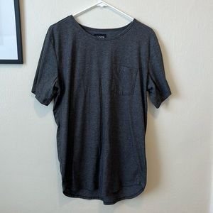 Cuts elongated pocket short sleeve